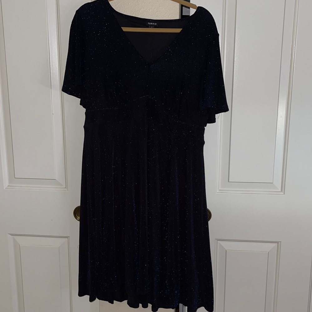 Blue sparkle dress size 1x